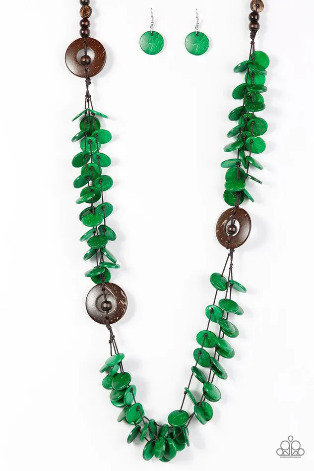 Necklaces Paparazzi Jewelry Paparazzi Necklace Greetings From Tahiti Green