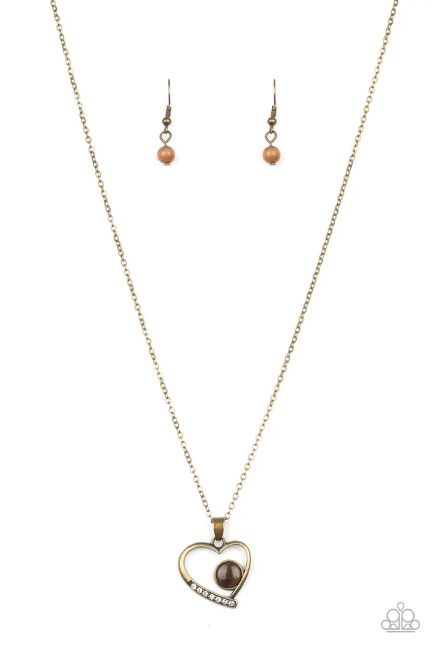 Necklaces Paparazzi Jewelry Paparazzi Necklace Heart Full of Love Brass Necklaces Paparazzi Jewelry Paparazzi Necklace Heart Full of Love Brass