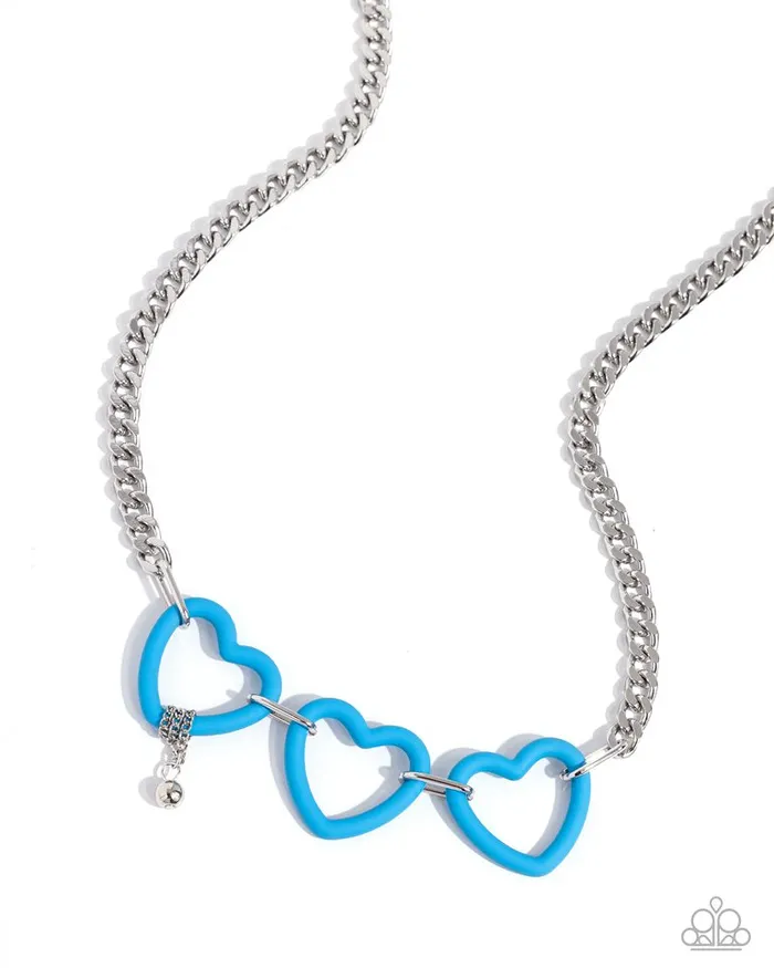 Necklaces Paparazzi Jewelry Paparazzi Necklace Heart Homage Blue Necklaces Paparazzi Jewelry Paparazzi Necklace Heart Homage Blue