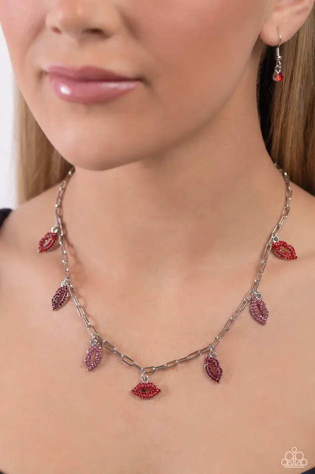 Necklaces Paparazzi Jewelry Paparazzi Necklace KISS the Mark Red
