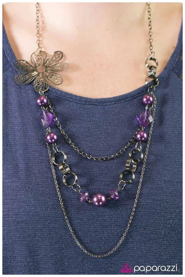 Necklaces Paparazzi Jewelry Paparazzi Necklace Life Goes On Purple