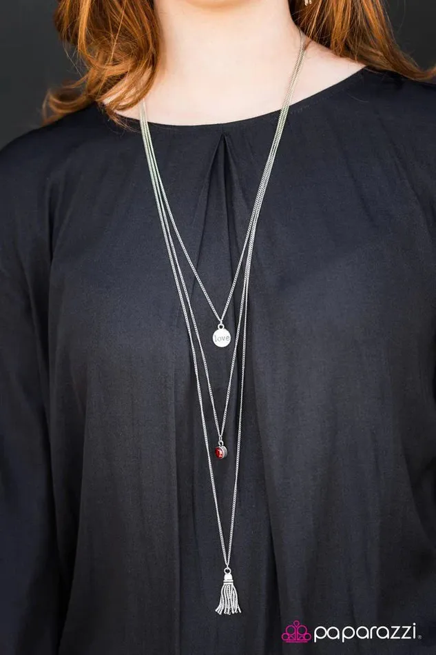 Necklaces Paparazzi Jewelry Paparazzi Necklace Love Song Red
