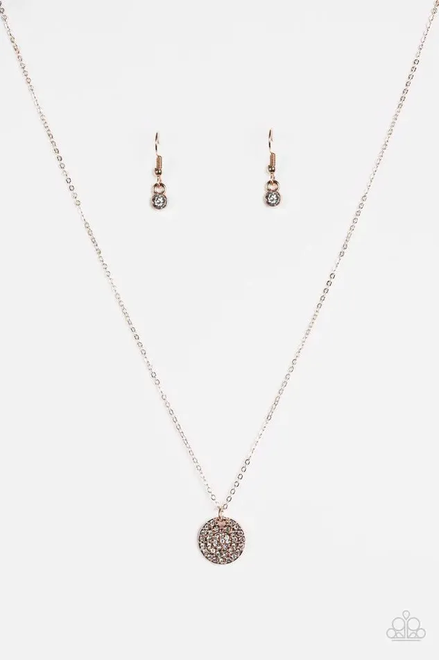 Necklaces Paparazzi Jewelry Paparazzi Necklace Make Today Glitter Rose Gold
