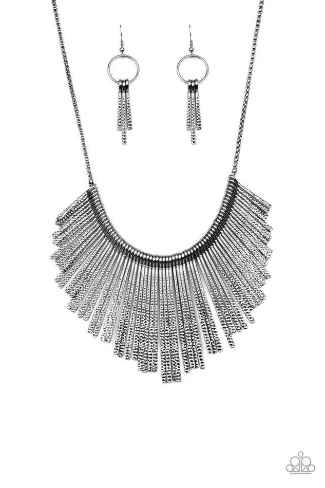Necklaces Paparazzi Jewelry Paparazzi Necklace Metallic Mane Black