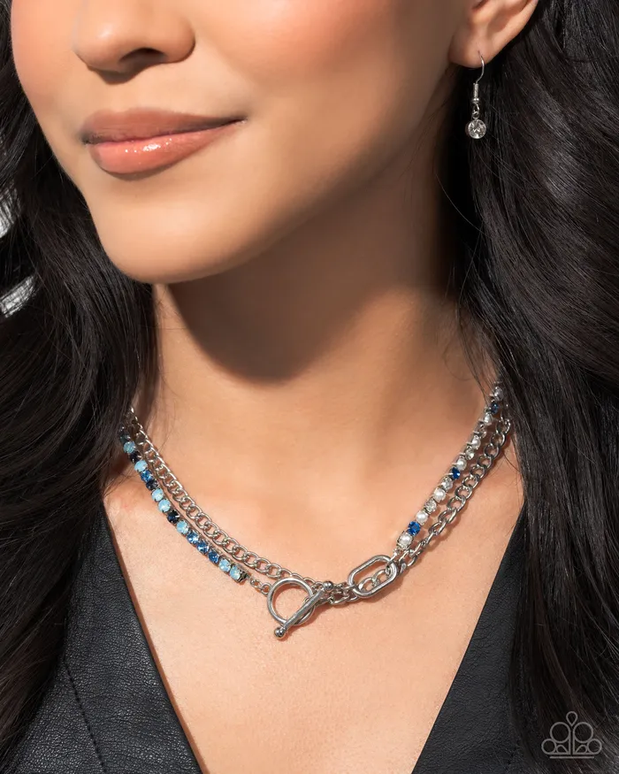 Necklaces Paparazzi Jewelry Paparazzi Necklace Mismatched Makeover Blue