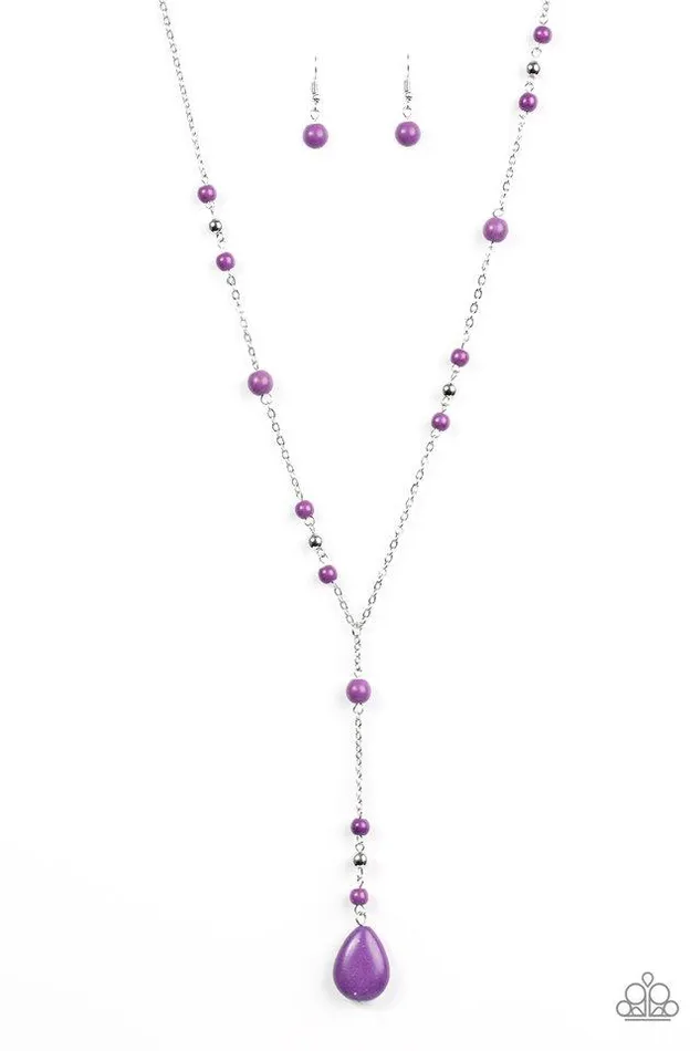 Necklaces Paparazzi Jewelry Paparazzi Necklace Modern Mountaineer Purple