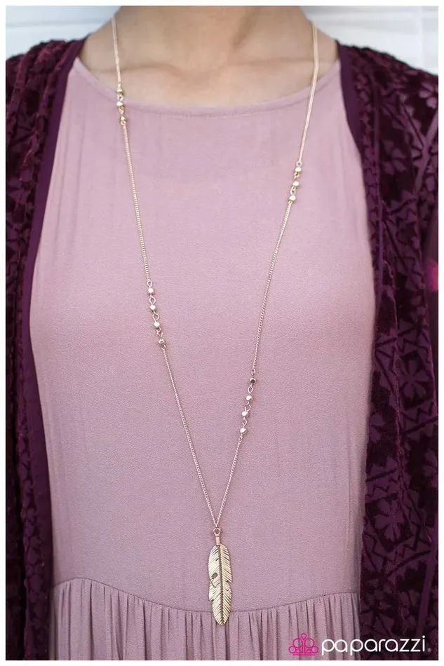 Necklaces Paparazzi Jewelry Paparazzi Necklace My Time To Fly Gold