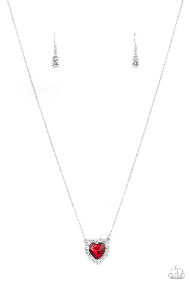 Necklaces Paparazzi Jewelry Paparazzi Necklace Out of the GLITTERYness of Your Heart Red Necklaces Paparazzi Jewelry Paparazzi Necklace Out of the GLITTERYness of Your Heart Red