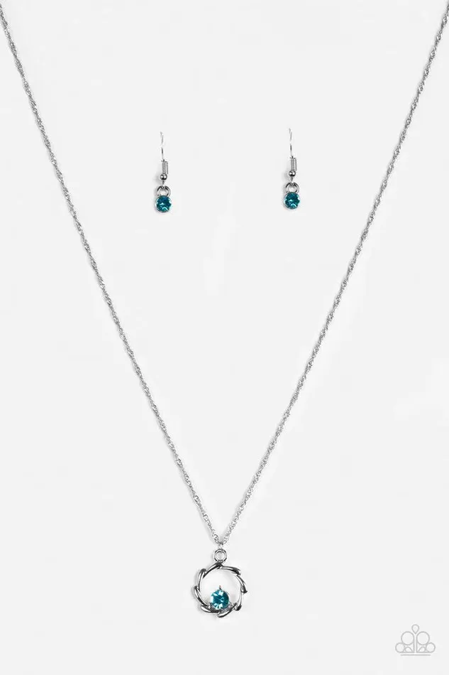 Necklaces Paparazzi Jewelry Paparazzi Necklace Paint The Town In Glitter Blue