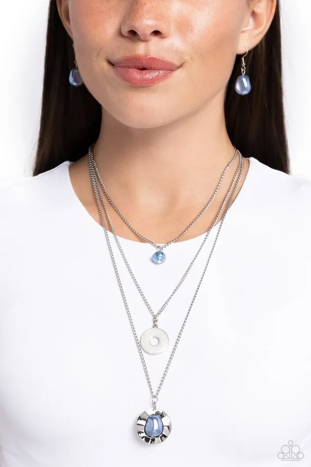 Necklaces Paparazzi Jewelry Paparazzi Necklace Refined Reaction Blue