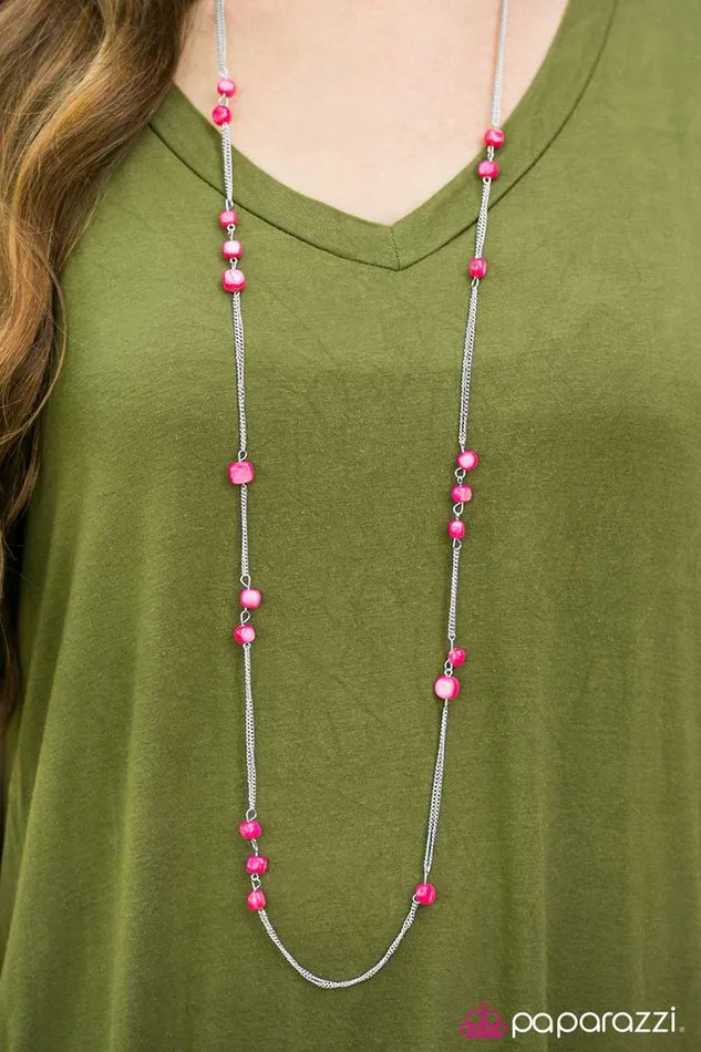 Necklaces Paparazzi Jewelry Paparazzi Necklace Rocky Falls Pink