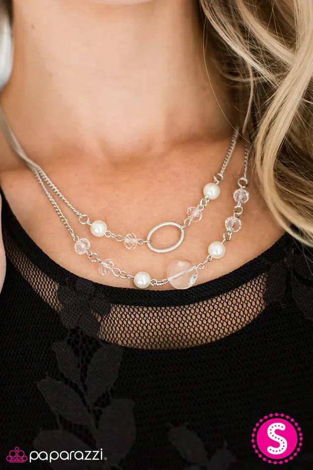 Necklaces Paparazzi Jewelry Paparazzi Necklace Romantic Getaway White
