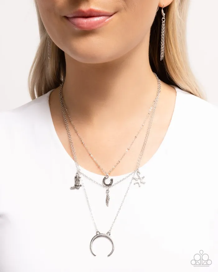 Necklaces Paparazzi Jewelry Paparazzi Necklace Saloon Sass Silver