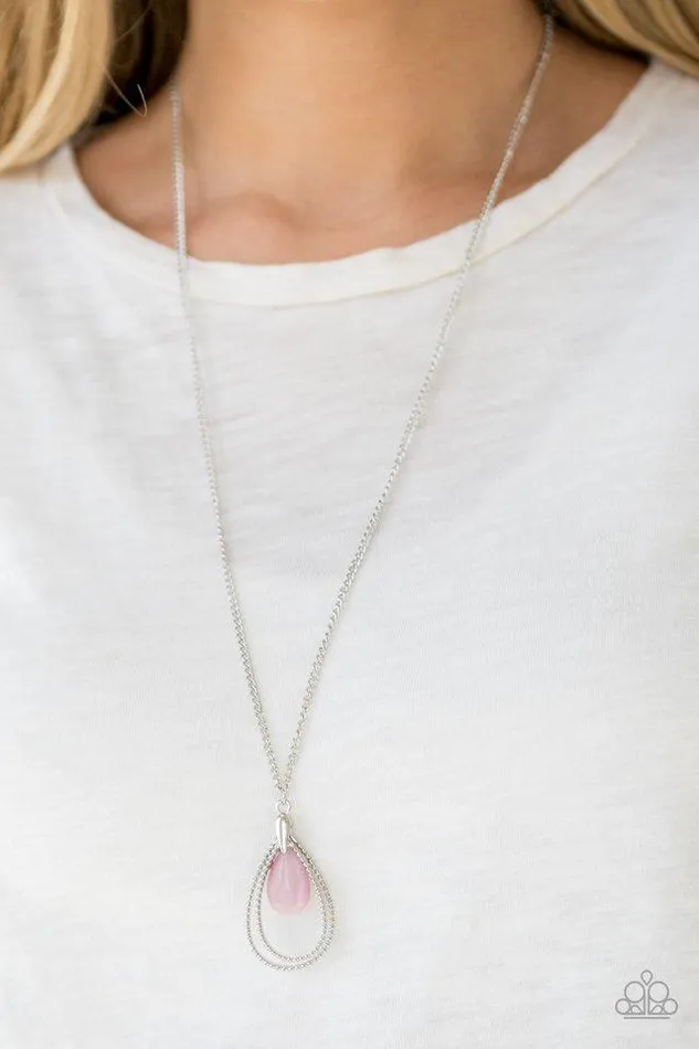 Necklaces Paparazzi Jewelry Paparazzi Necklace Teardrop Tranquility Pink