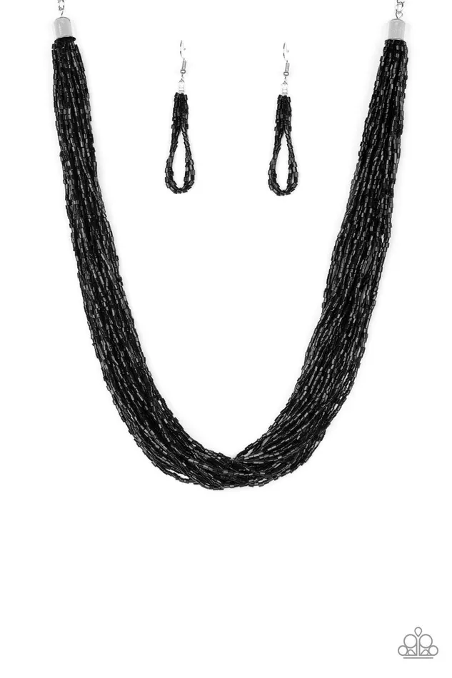 Necklaces Paparazzi Jewelry Paparazzi Necklace The Speed of STARLIGHT Black