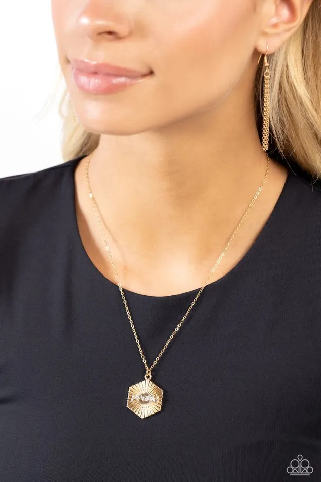 Necklaces Paparazzi Jewelry Paparazzi Necklace Turn of PRAISE Gold