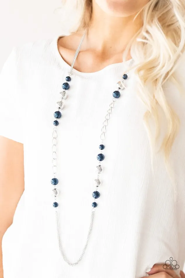 Necklaces Paparazzi Jewelry Paparazzi Necklace Uptown Talker Blue
