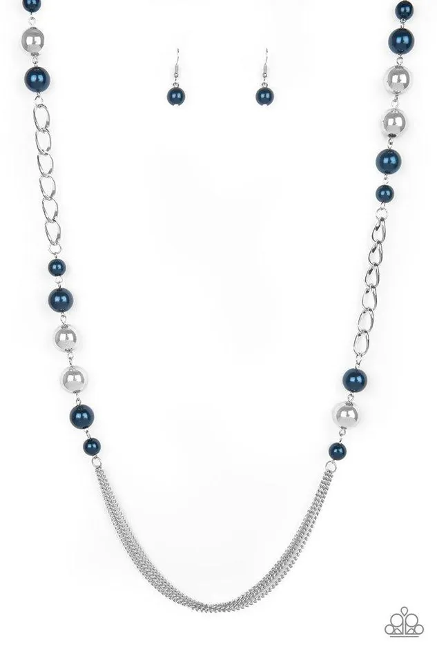 Necklaces Paparazzi Jewelry Paparazzi Necklace Uptown Talker Blue