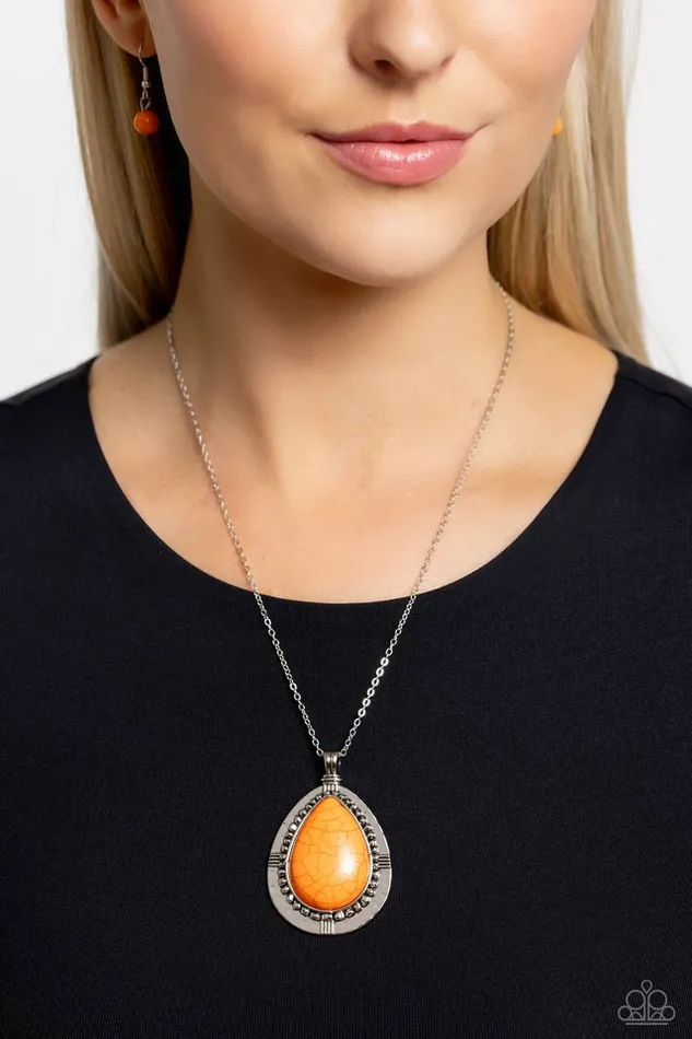 Necklaces Paparazzi Jewelry Paparazzi Necklace Western Wilderness Orange