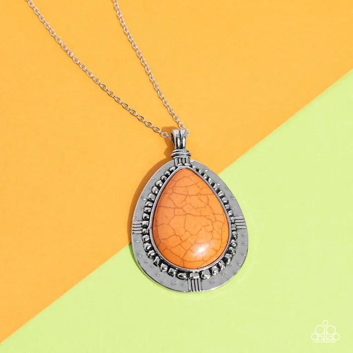 Necklaces Paparazzi Jewelry Paparazzi Necklace Western Wilderness Orange Necklaces Paparazzi Jewelry Paparazzi Necklace Western Wilderness Orange