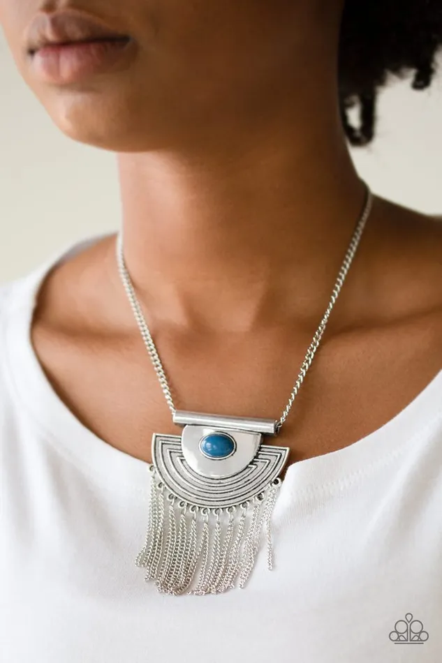 Necklaces Paparazzi Jewelry Paparazzi Necklace When In ROAM Blue