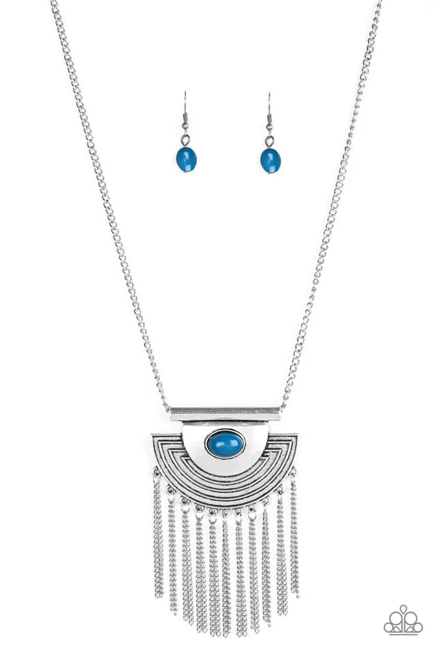 Necklaces Paparazzi Jewelry Paparazzi Necklace When In ROAM Blue Necklaces Paparazzi Jewelry Paparazzi Necklace When In ROAM Blue