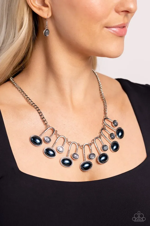 Necklaces Paparazzi Necklace Abstract Adornment Blue Paparazzi Jewelry