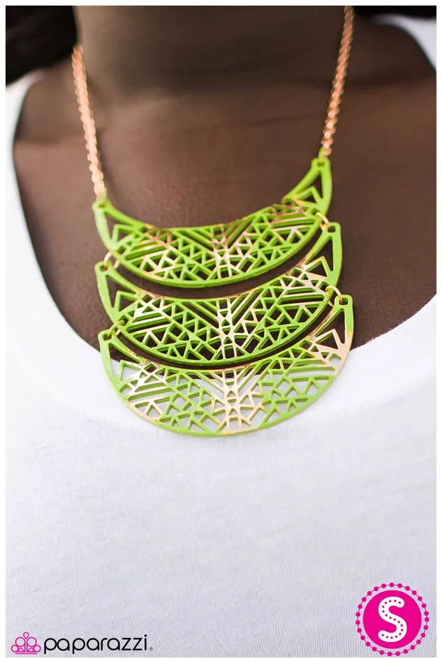 Necklaces Paparazzi Necklace All INTENSE and Purposes Green Paparazzi Jewelry