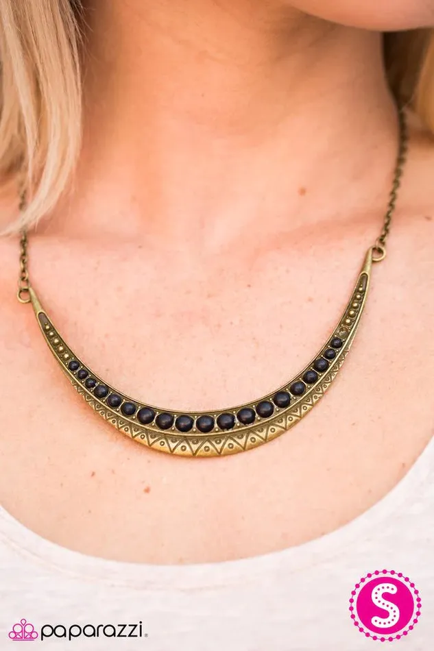 Necklaces Paparazzi Necklace Desert Drifter Brass Paparazzi Jewelry