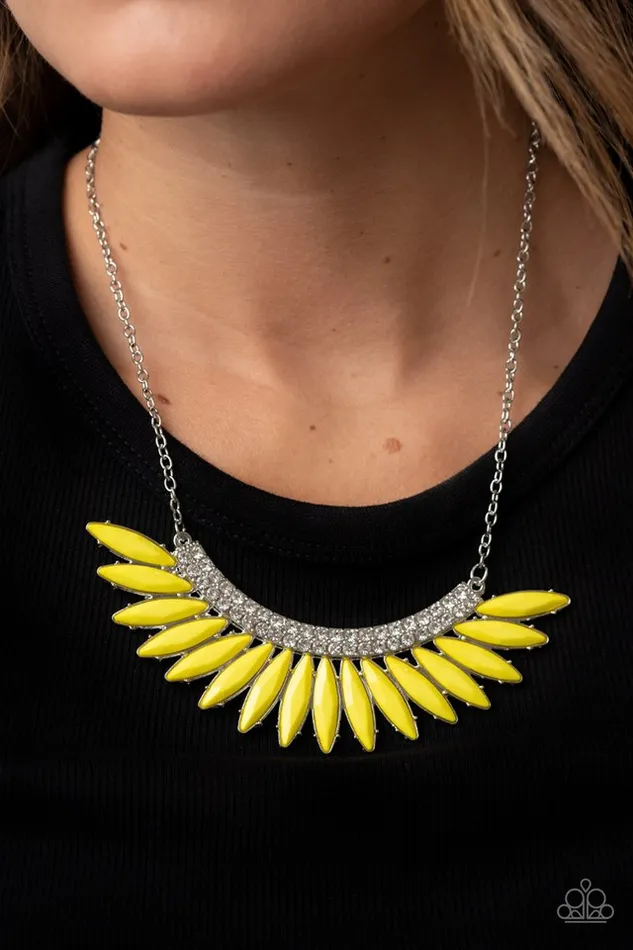 Necklaces Paparazzi Necklace Flauntable Flamboyance Yellow Paparazzi Jewelry