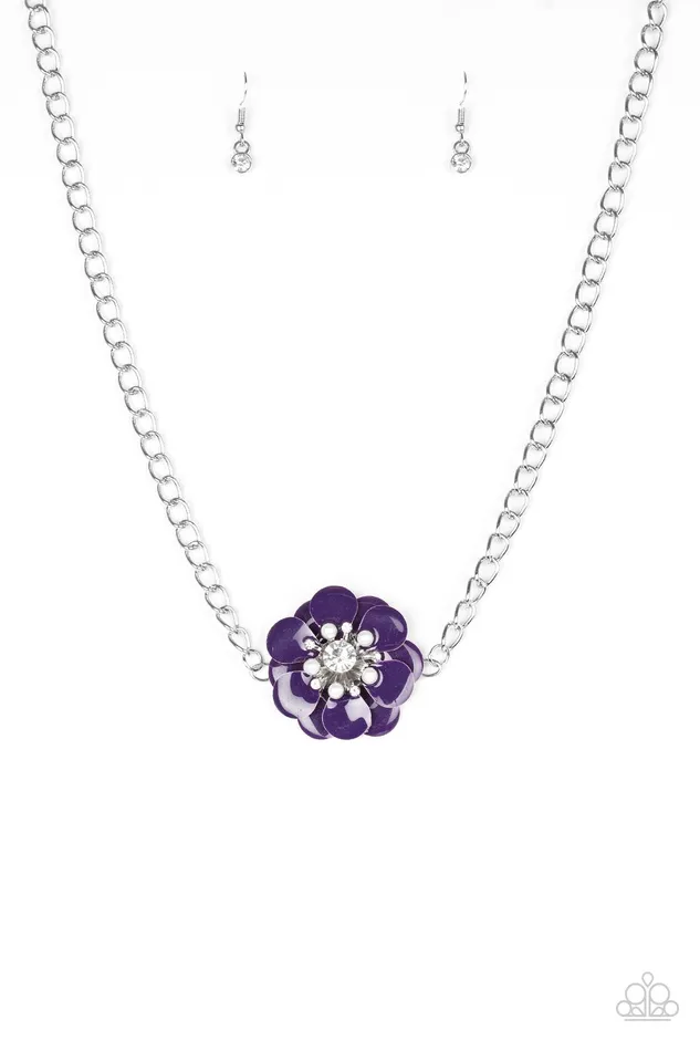 Necklaces Paparazzi Necklace Hibiscus Hula Purple Paparazzi Jewelry