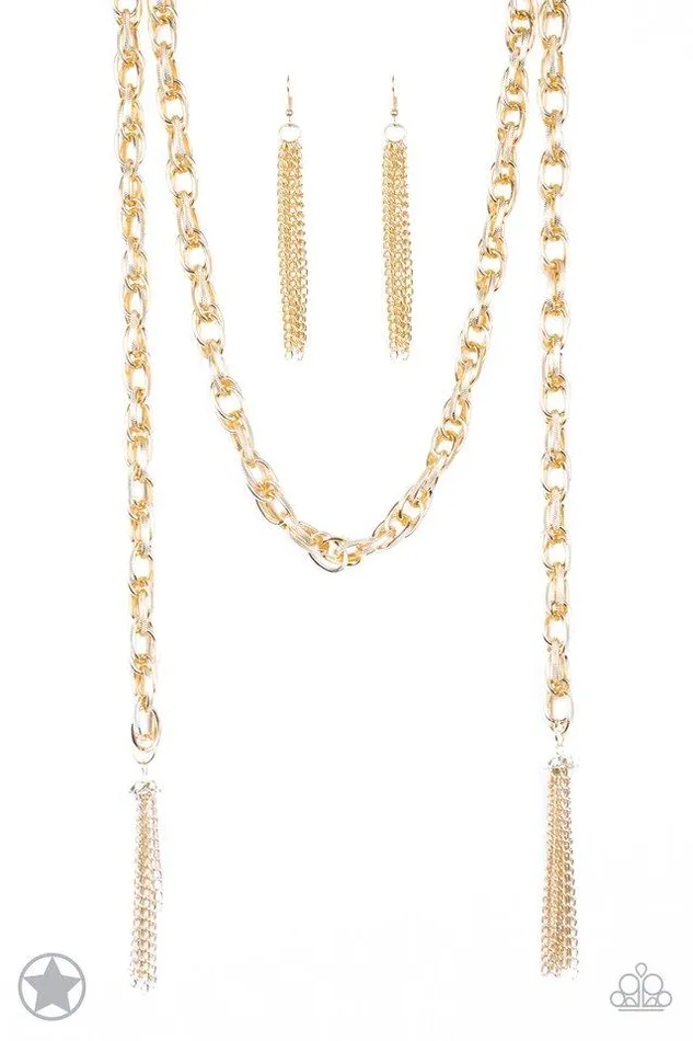 Necklaces Paparazzi Necklace SCARFed for Attention Gold Paparazzi Jewelry