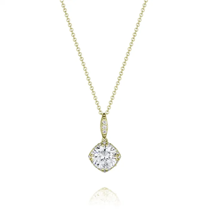 Necklaces Tacori Tacori 18K Yellow Gold Diamond Pendant Mount Necklace