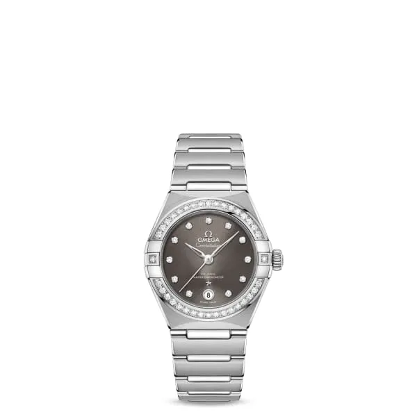 Omega Omega Constellation 29mm Watch Ref 13115292056001 Grey Diamond Index Dial Diamond Bezel Stainless Steel Bracelet Bracelets Omega Omega Constellation 29mm Watch Ref 13115292056001 Grey Diamond Index Dial Diamond Bezel Stainless Steel Bracelet Bracelets