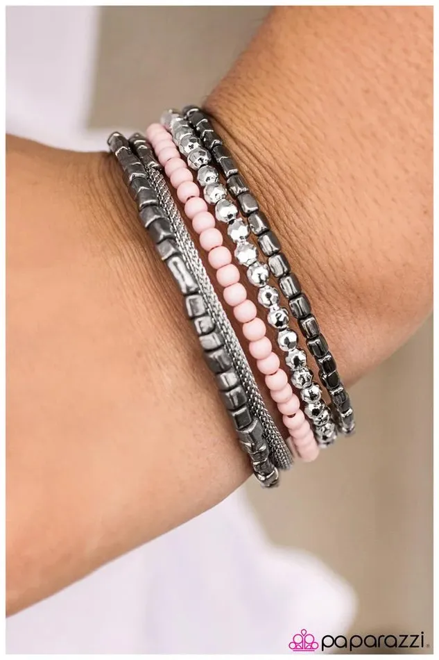 Paparazzi Bracelet All The Rage Pink Paparazzi Jewelry Bracelets