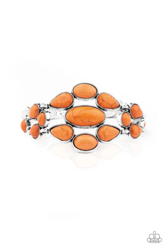 Paparazzi Bracelet Blooming Prairies Orange Paparazzi Jewelry Bracelets