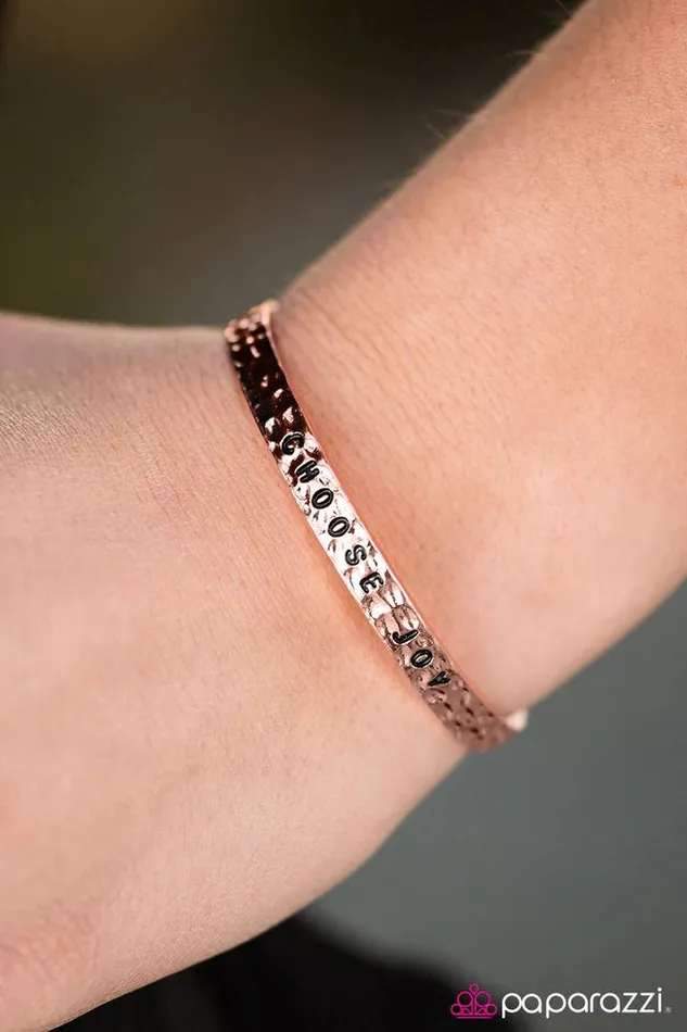 Paparazzi Bracelet Choose Joy Copper Paparazzi Jewelry Bracelets