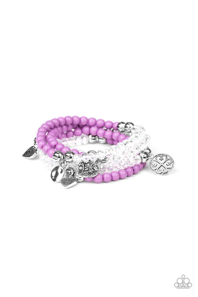 Paparazzi Bracelet Colorfully Cupid Purple Paparazzi Jewelry Bracelets