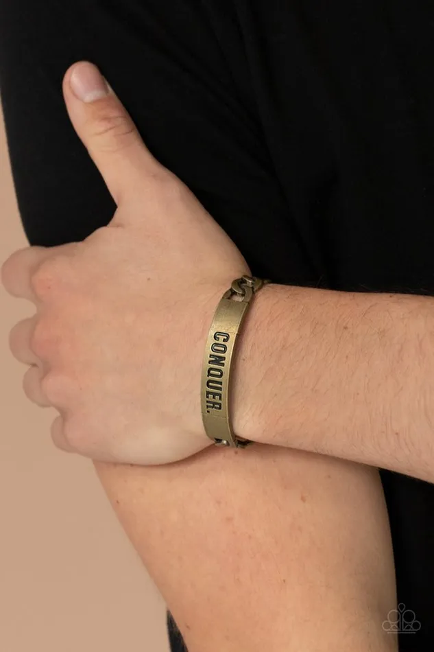 Paparazzi Bracelet Conquer Your Fears Brass Paparazzi Jewelry Bracelets