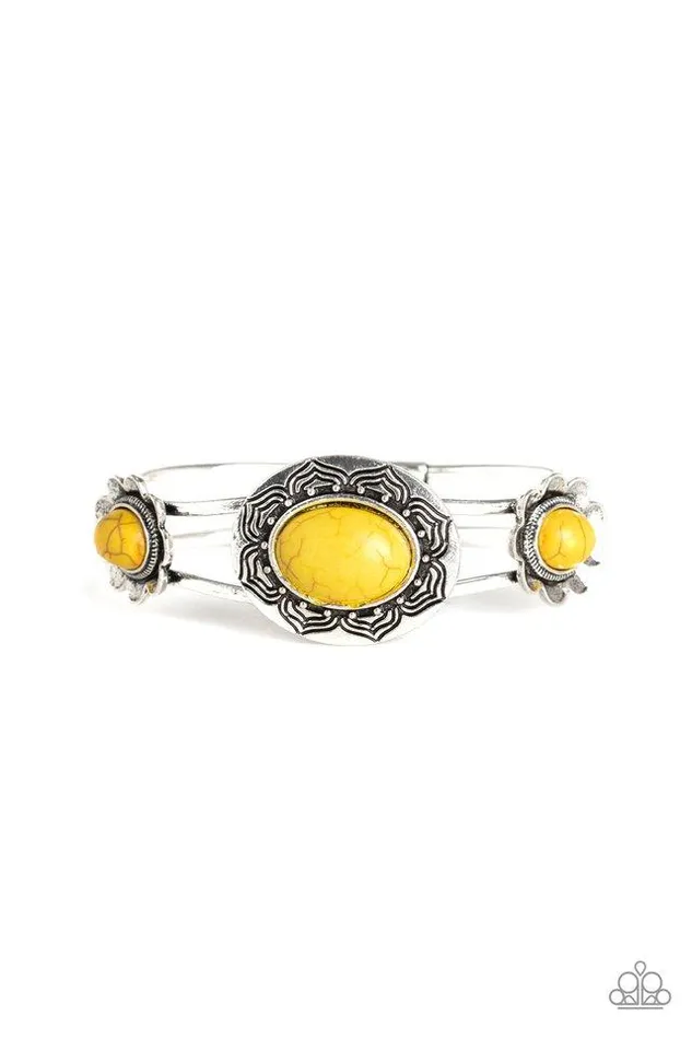 Paparazzi Bracelet Desert Eden Yellow Paparazzi Jewelry Bracelets