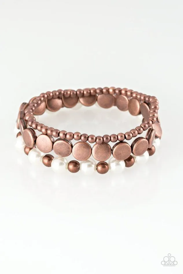 Paparazzi Bracelet Girly Girl Glamour Copper Paparazzi Jewelry Bracelets