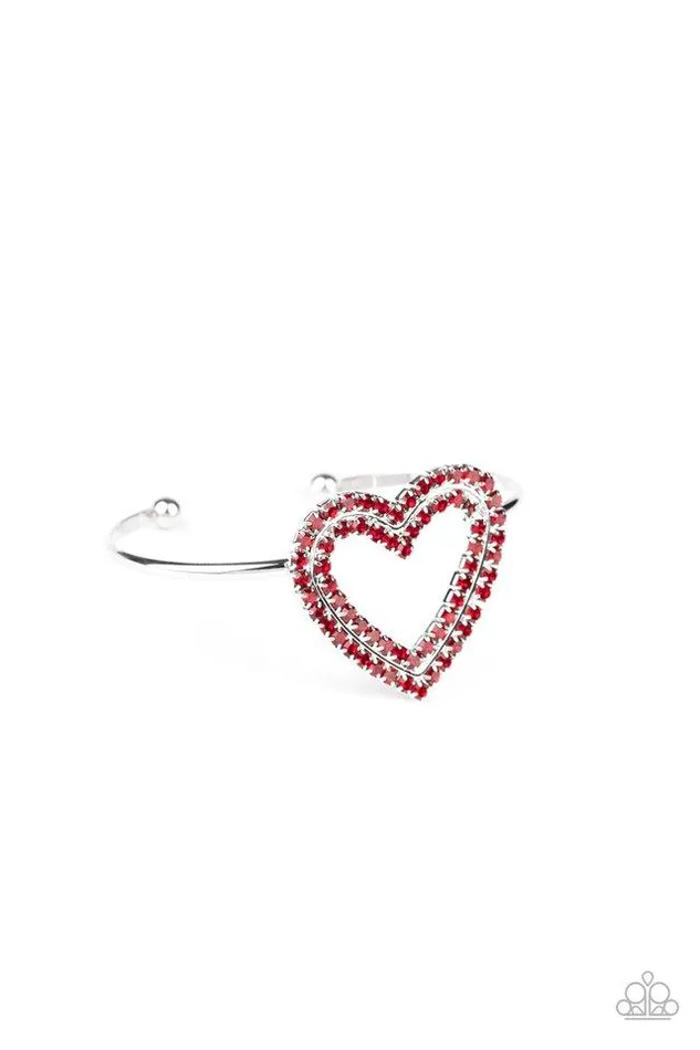 Paparazzi Bracelet Heart Opener Red Paparazzi Jewelry Bracelets
