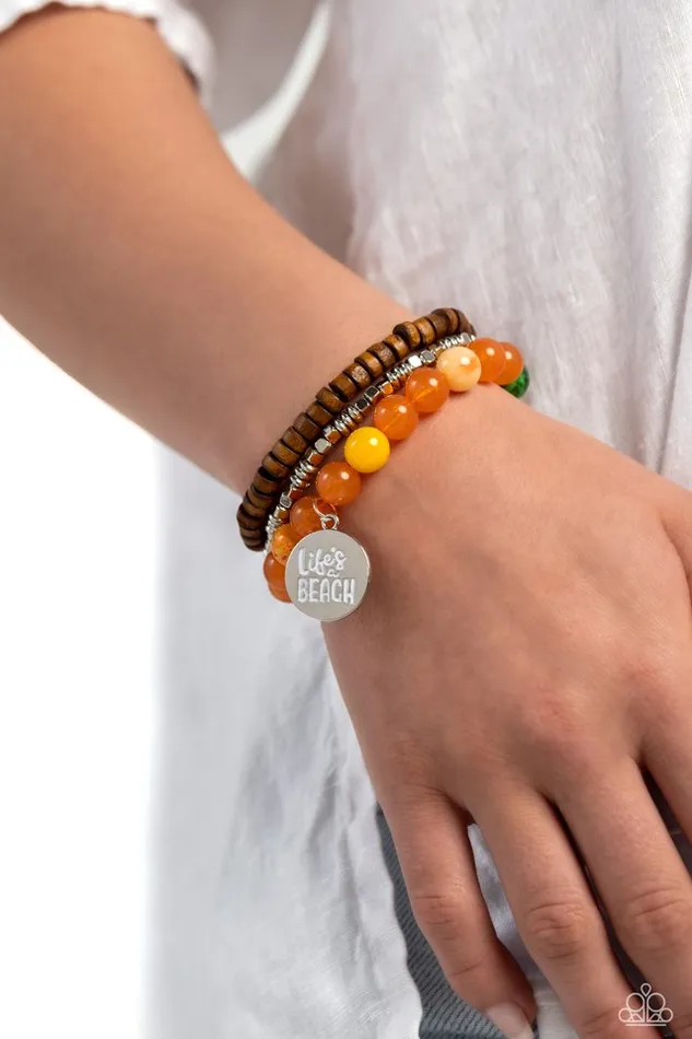 Paparazzi Bracelet Lifes a Beach Orange Paparazzi Jewelry Bracelets