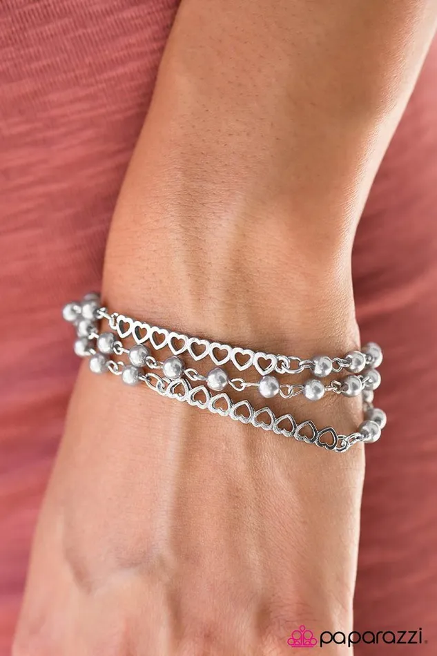 Paparazzi Bracelet Love and Affection Silver Paparazzi Jewelry Bracelets