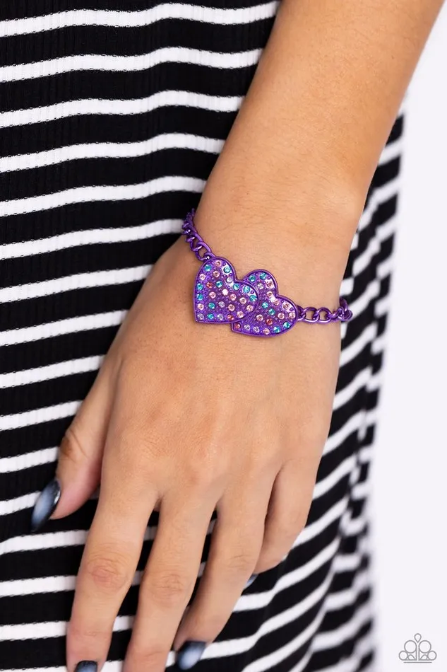 Paparazzi Bracelet Lovestruck Lineup Purple Paparazzi Jewelry Bracelets