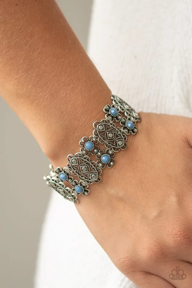 Paparazzi Bracelet Majestic Gardens Blue Paparazzi Jewelry Bracelets