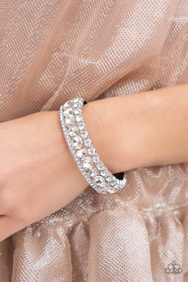 Paparazzi Bracelet Mega Megawatt White Paparazzi Jewelry Bracelets