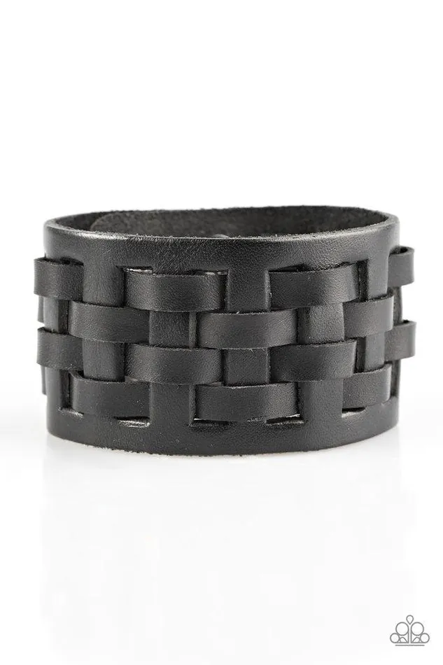 Paparazzi Bracelet Road Hog Black Paparazzi Jewelry Bracelets