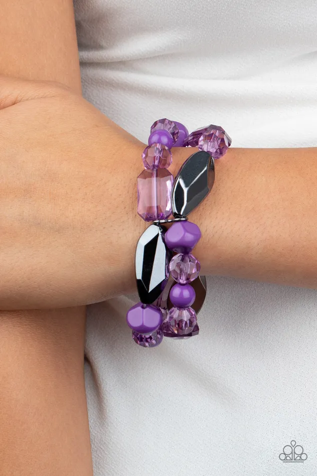 Paparazzi Bracelet Rockin Rock Candy Purple Paparazzi Jewelry Bracelets