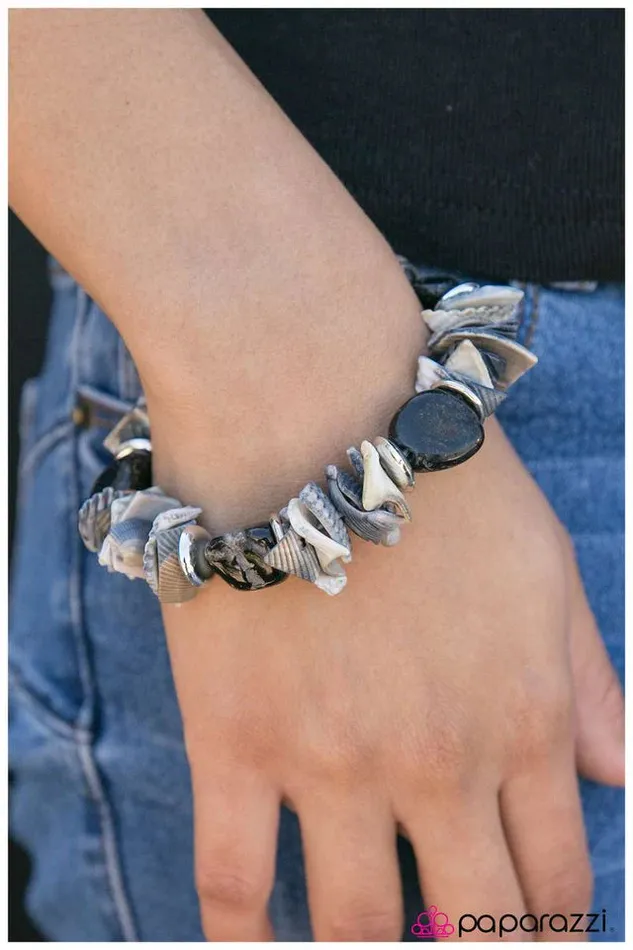 Paparazzi Bracelet Somewhere Beyond The Sea Black Paparazzi Jewelry Bracelets